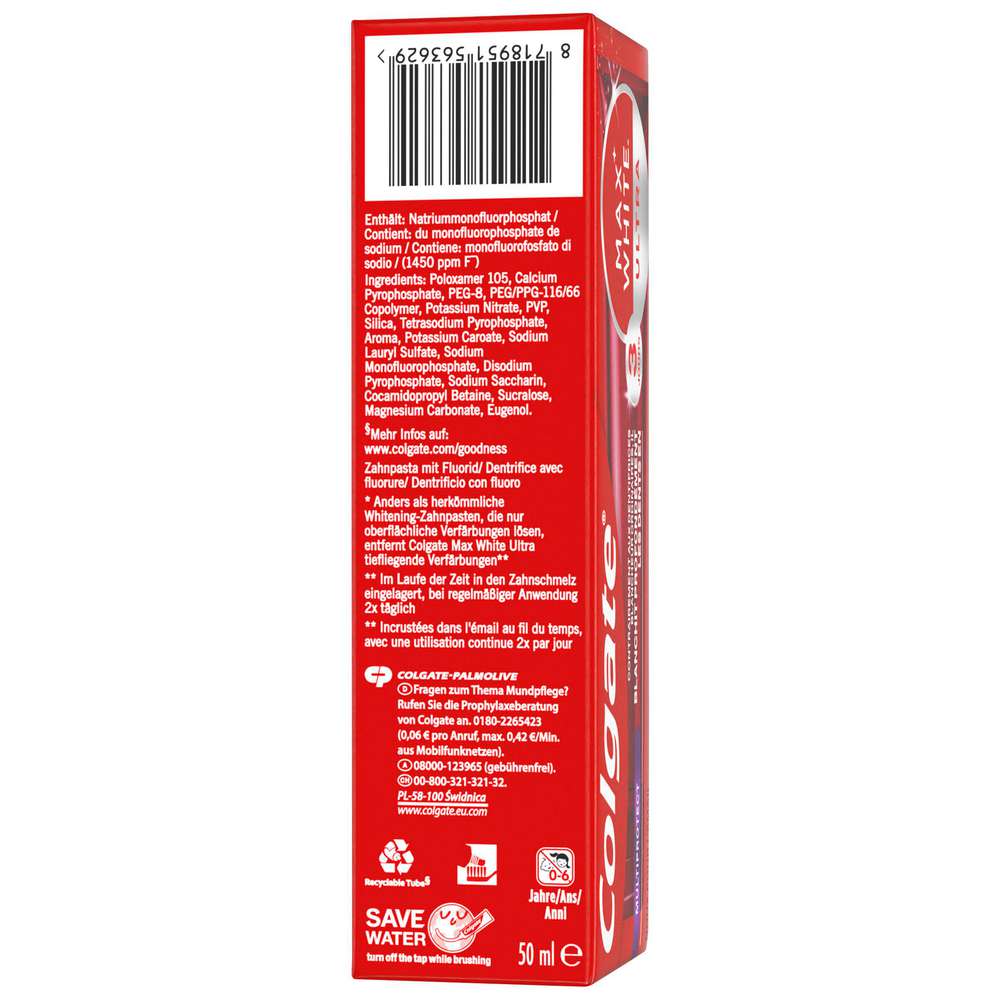 Produktabbildung Colgate Zahncreme Max Ultra White