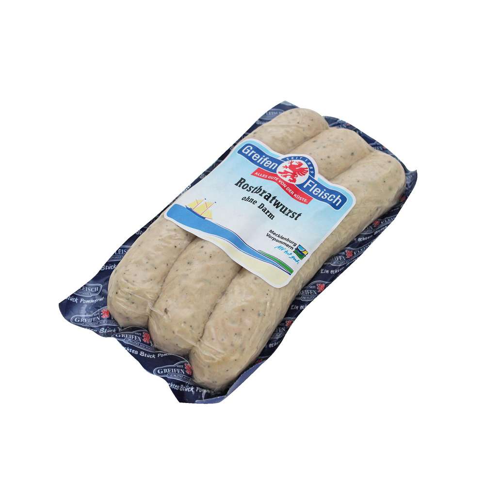 Produktabbildung Greifenfleisch Rostbratwurst ohne Darm