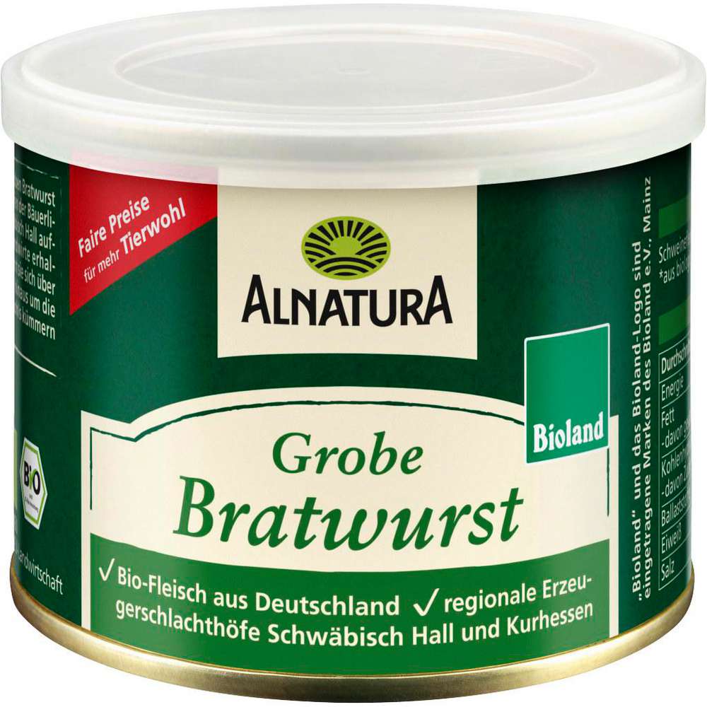 Produktabbildung Alnatura Bio Bratwurst, grob