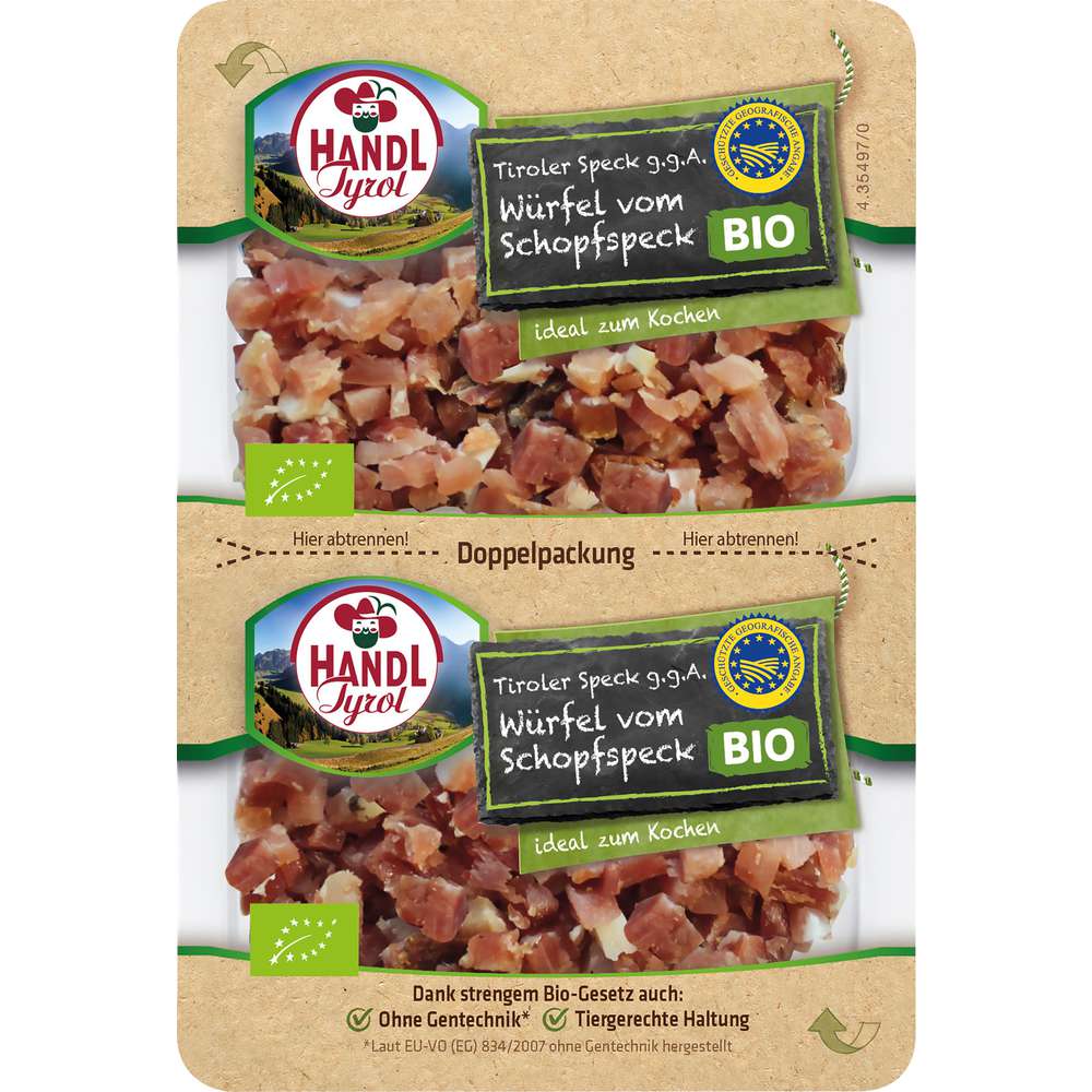 Produktabbildung Handl Tyrol Bio Tiroler Speckwürfel, vom Schopfspeck