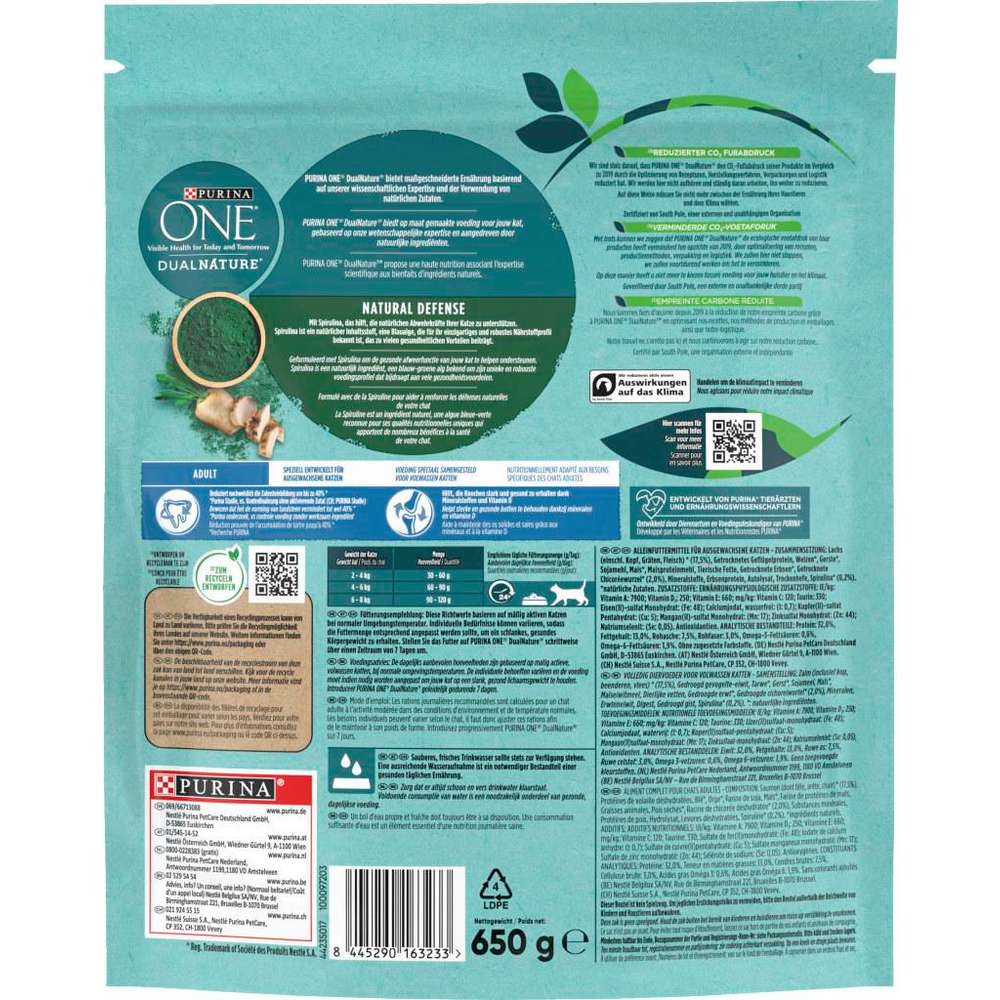 Produktabbildung Purina Katzen-Trockenfutter One, Spirulina Lachs