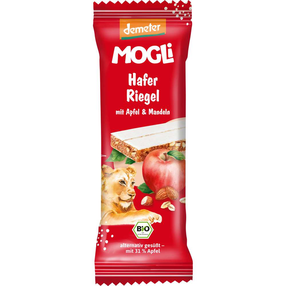 Produktabbildung MOGLi Bio Hafer Riegel mit Apfel & Mandeln