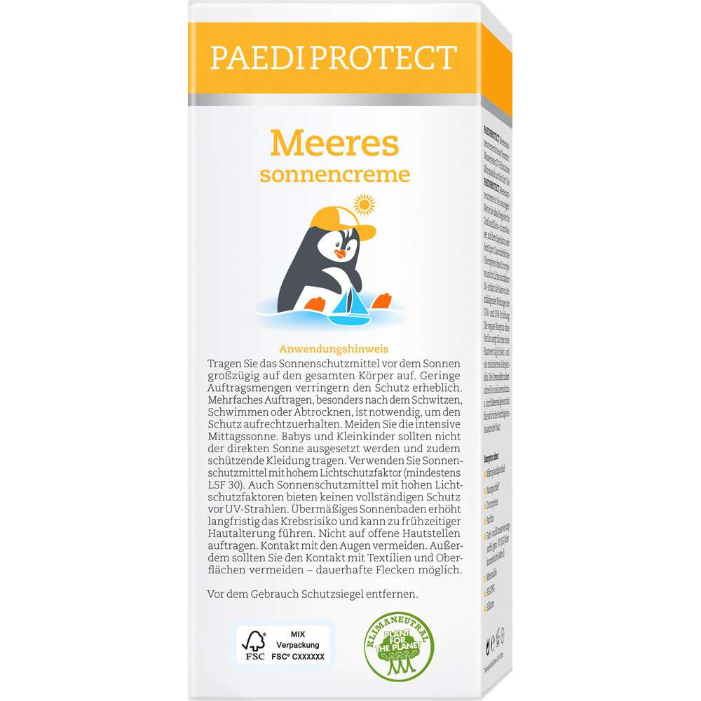 Produktabbildung Paedi Protect Meeressonnencreme, LSF50+