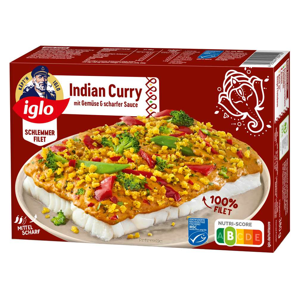 Produktabbildung Iglo Schlemmerfilet Rotes Curry, tiefgekühlt