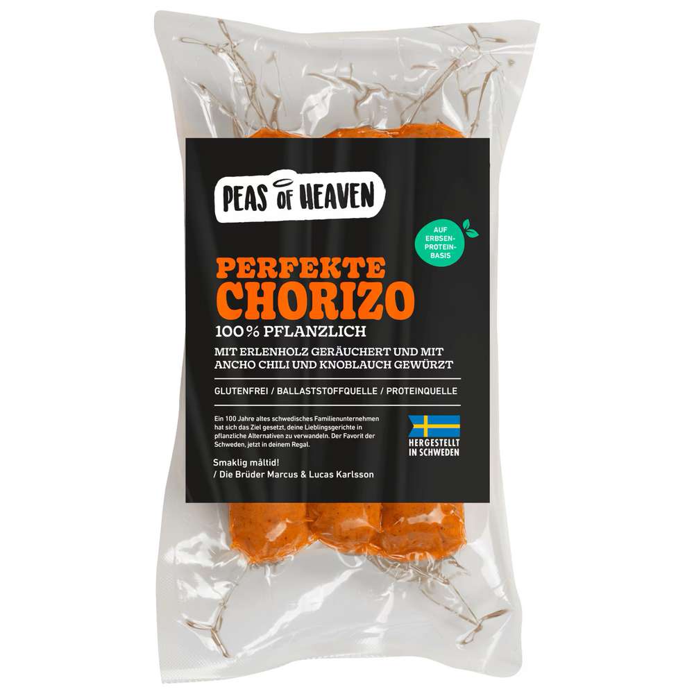 Produktabbildung Peas of Heaven Vegane Chorizo, Pflanzlich