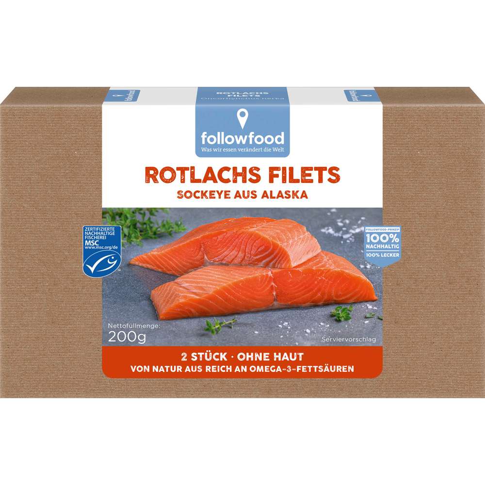 Produktabbildung followfood Rotlachs-Filets