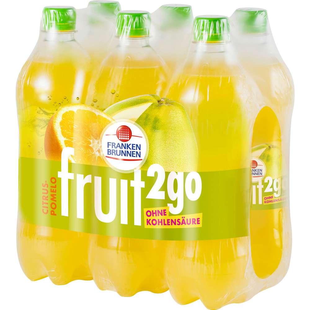 Produktabbildung Franken Brunnen Fruit2go, Citrus-Pomelo Limonade  (6x 0,750 Liter)