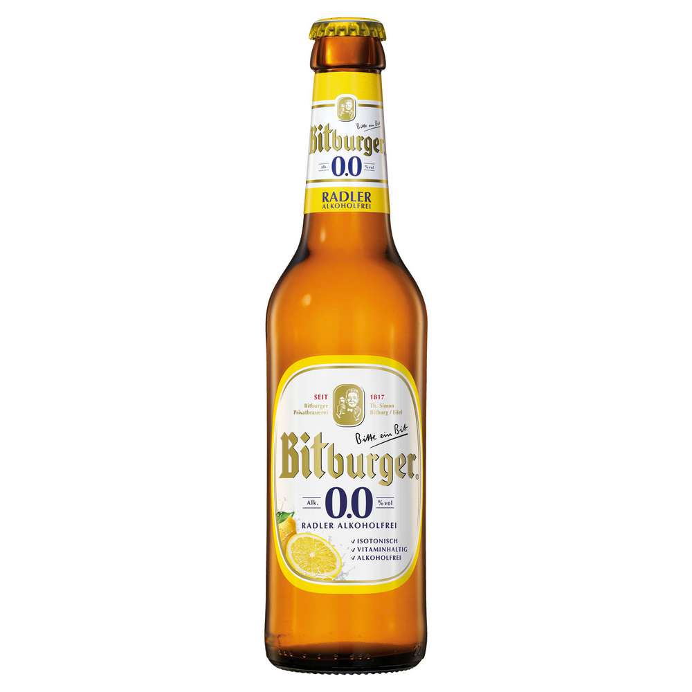 Produktabbildung Bitburger Radler 0,0%, alkoholfrei