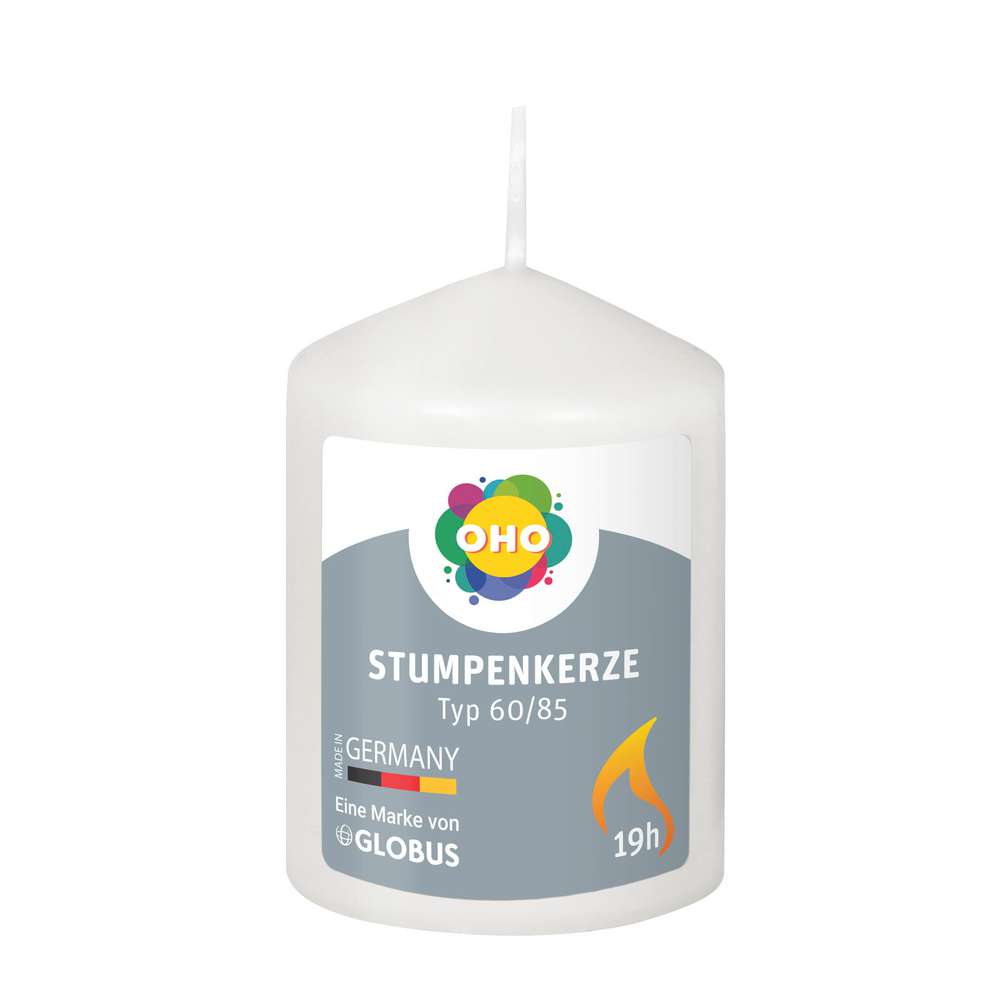 Produktabbildung OHO Stumpenkerze, weiß