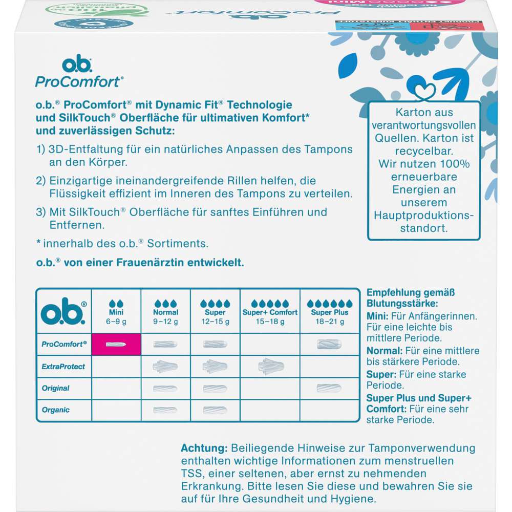 Produktabbildung o.b. ProComfort Tampons, Mini