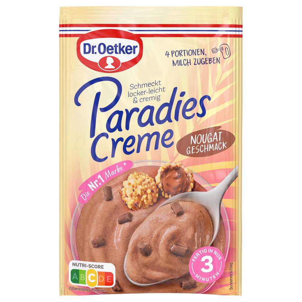 Produktabbildung Dr. Oetker Paradiescreme, Nougat