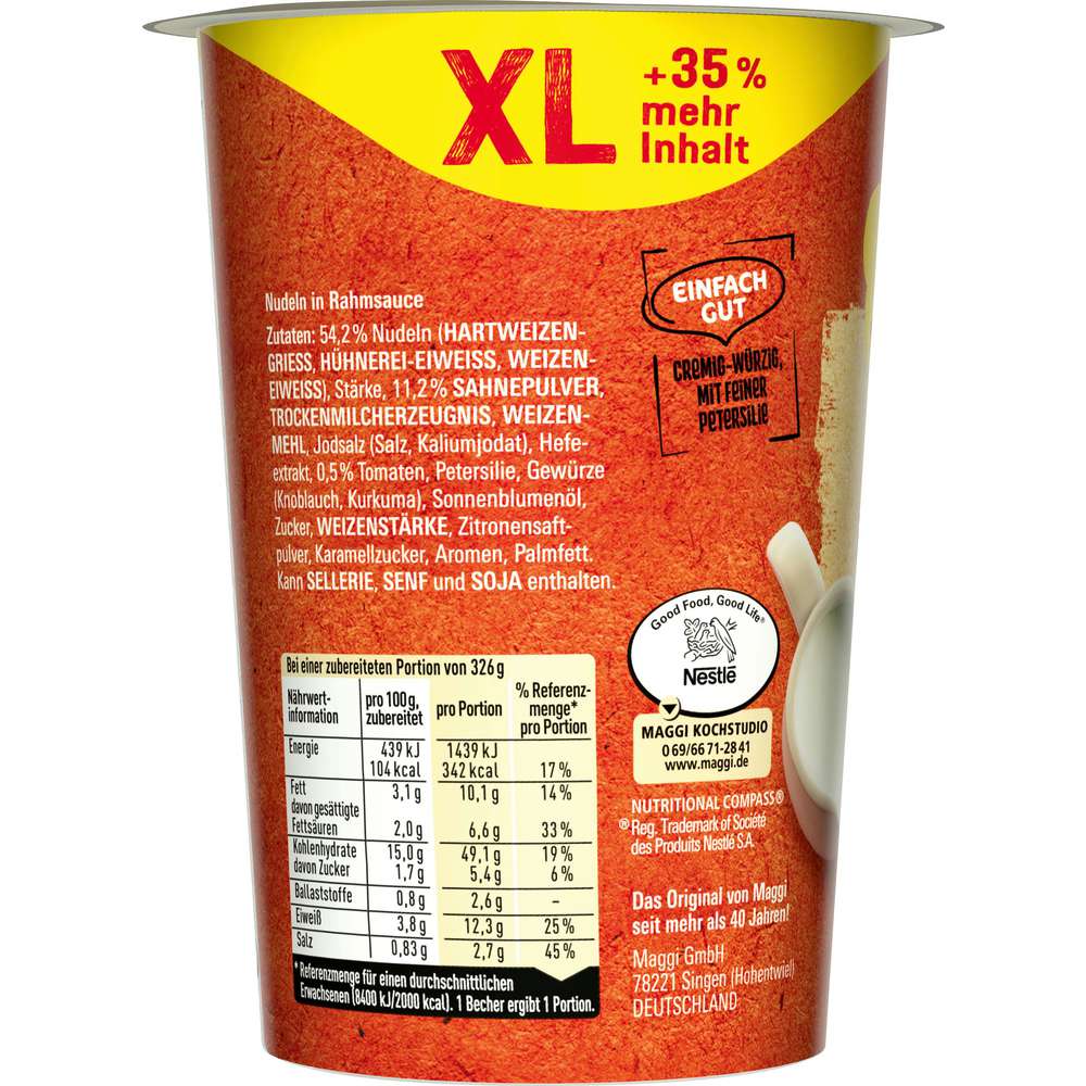 Produktabbildung Maggi 5 Minuten Terrine XL, Nudeln in Rahmsauce