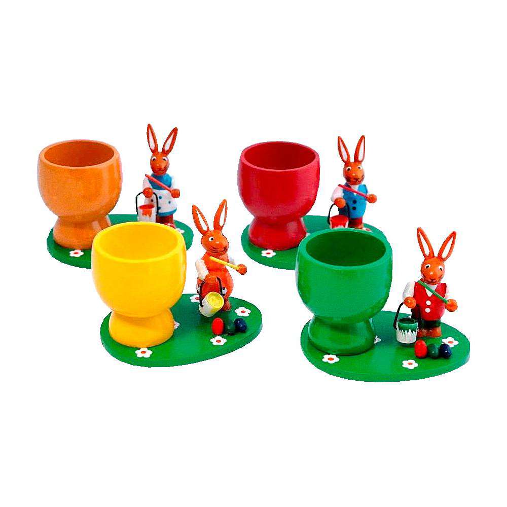 Produktabbildung Saico Eierbecher mit Hase, 4-fach sortiert