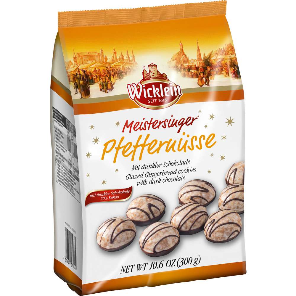 Produktabbildung Wicklein Pfeffernüsse Zartbitterschokolade, glasiert