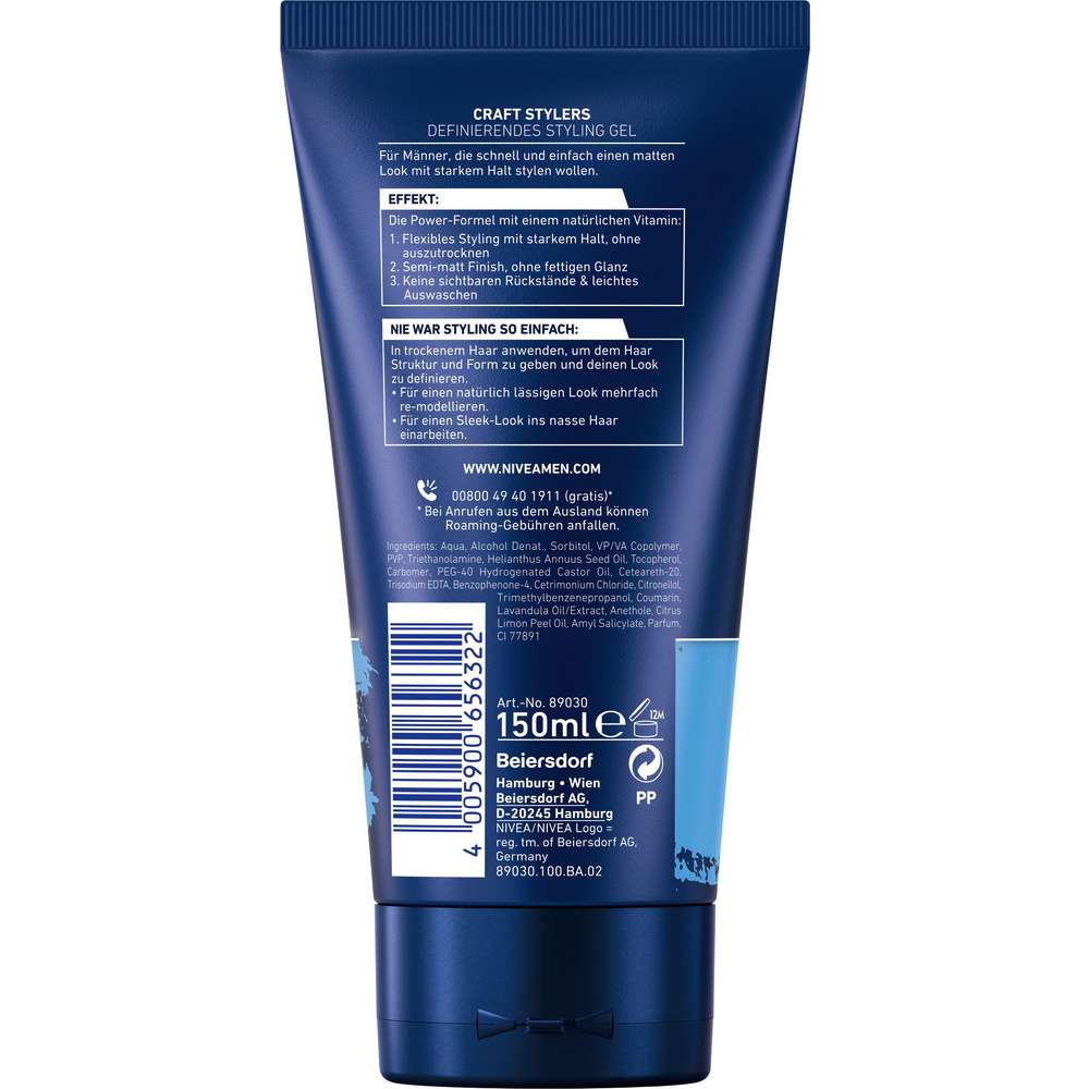 Produktabbildung Nivea Styling Gel, Mattierend
