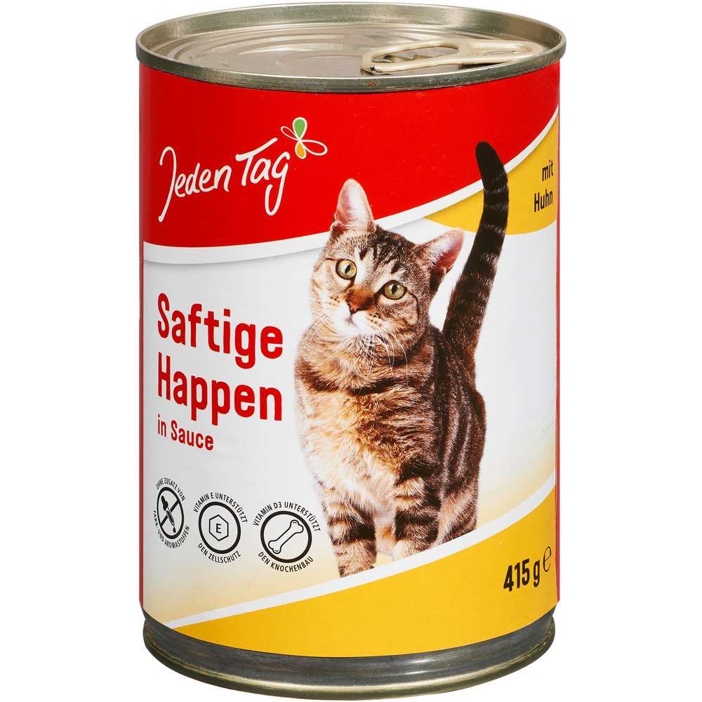 Produktabbildung Jeden Tag Katzen-Nassfutter Saftige Happen, Huhn