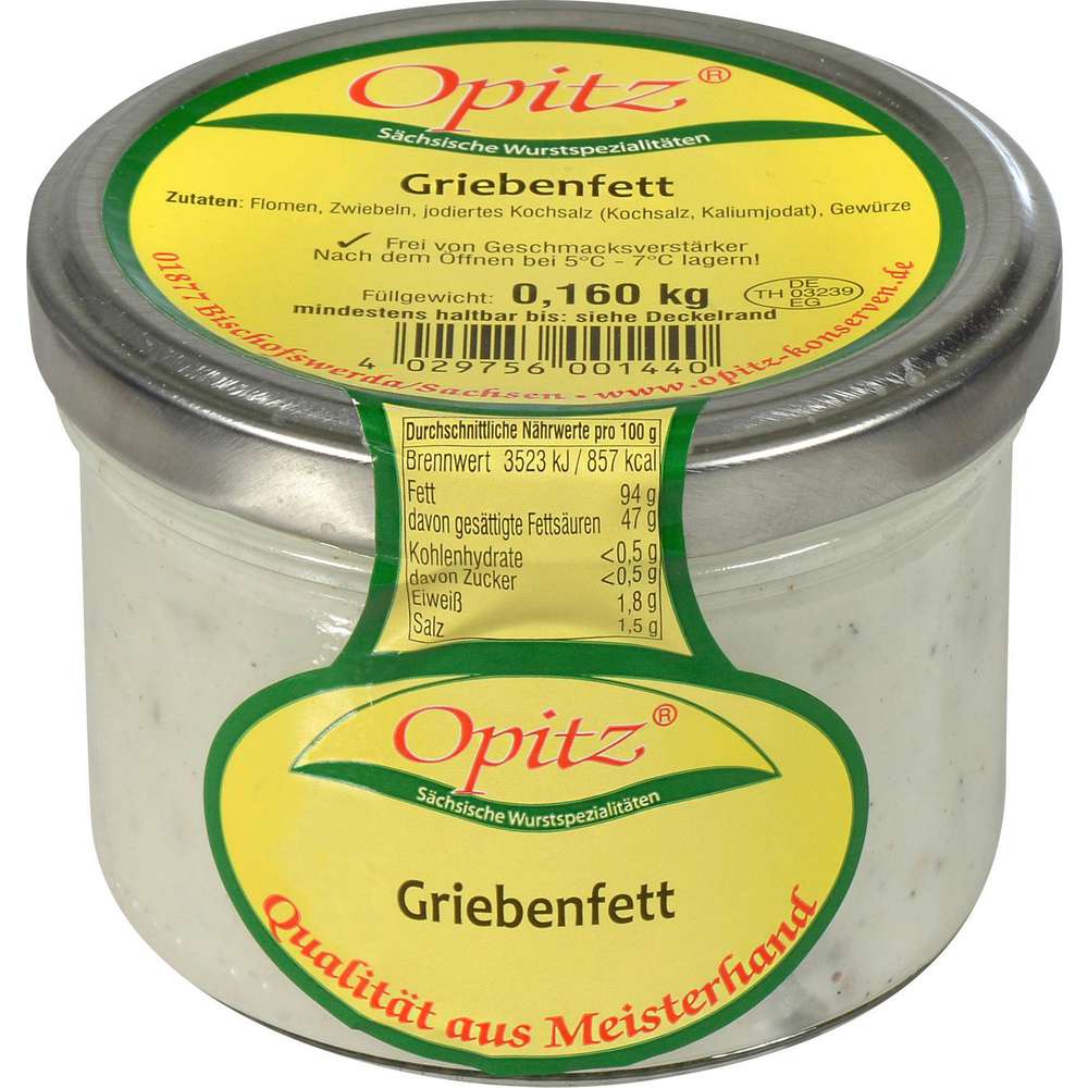Produktabbildung Opitz Griebenfett im Glas