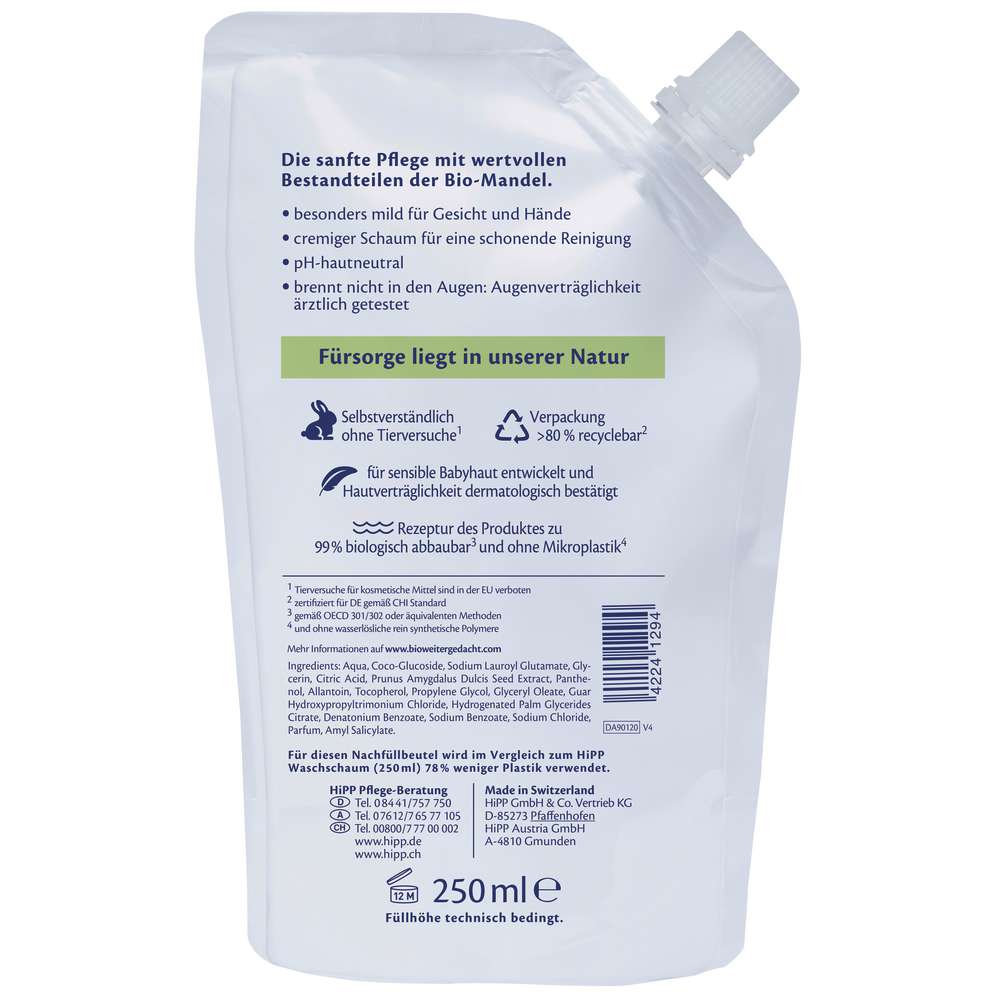 Produktabbildung Hipp Waschschaum Babysanft, Nachfüllbeutel