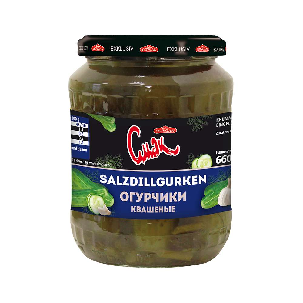 Produktabbildung Dovgan Salzdillgurken 