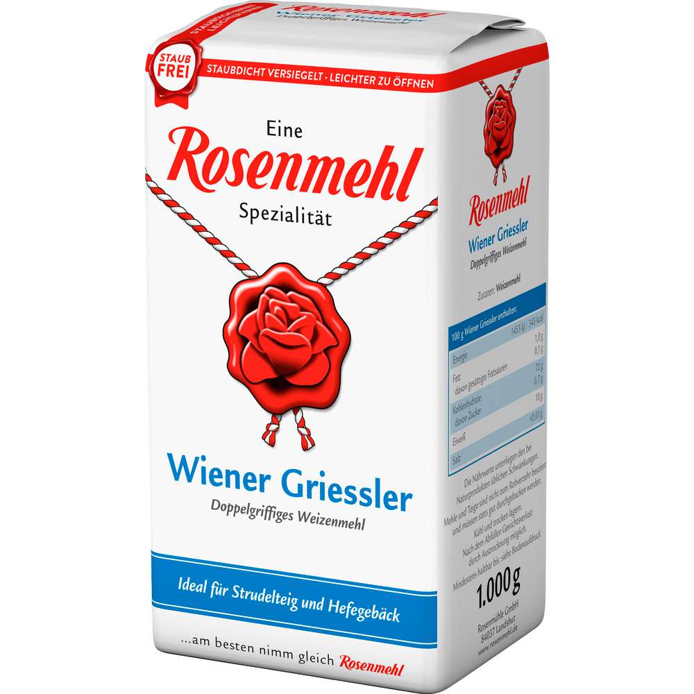 Produktabbildung Rosenmehl Spezial- Weizenmehl Wiener Griessler