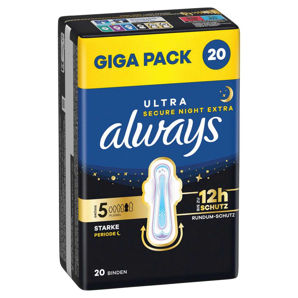 Produktabbildung Always Ultra Binden Stark Secure Night Extra