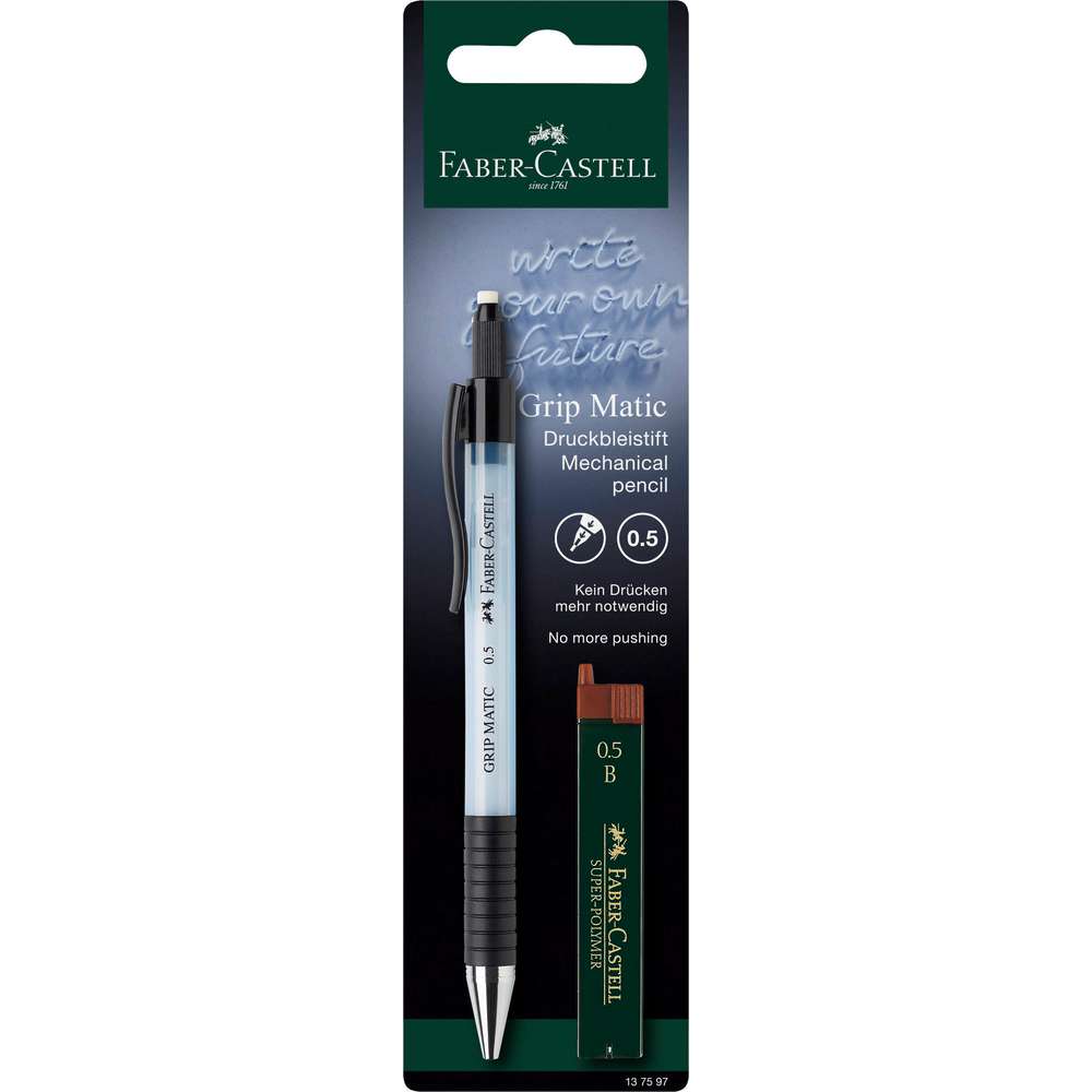 Produktabbildung Faber-Castell Druckbleistift Grip Matic & 12 Minen