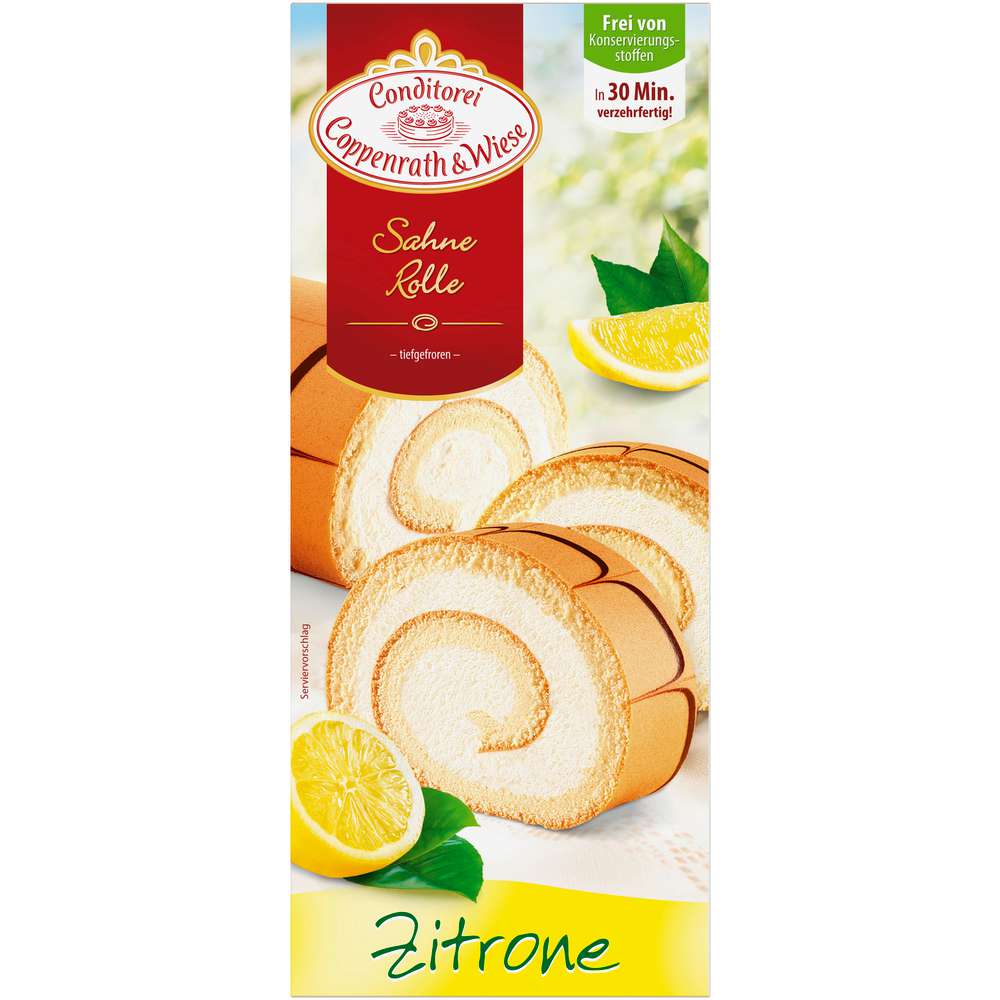 Produktabbildung Conditorei Coppenrath & Wiese Sahnerolle, Zitrone, tiefgekühlt