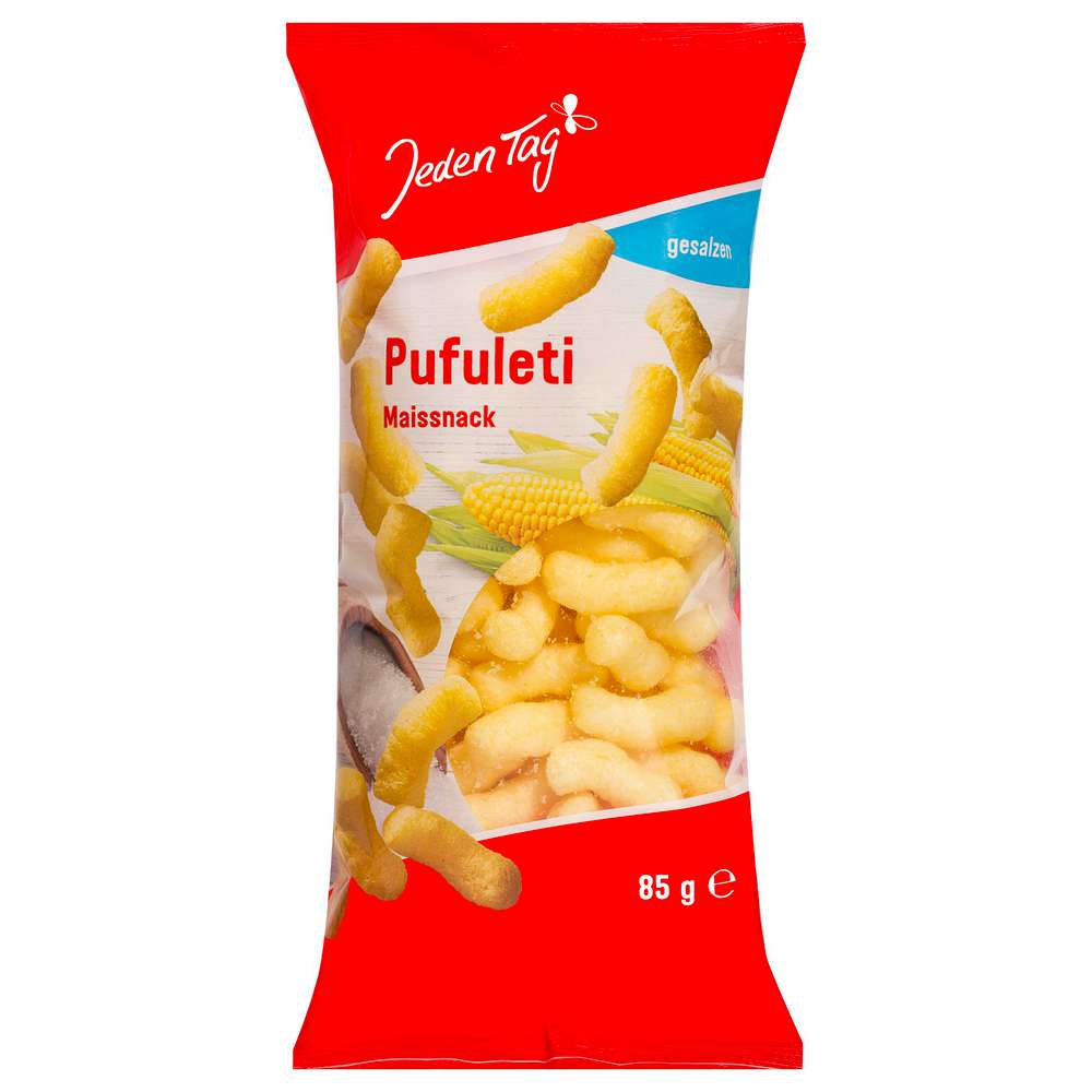 Produktabbildung Jeden Tag Mais-Snack mit Salz, Pufuleti