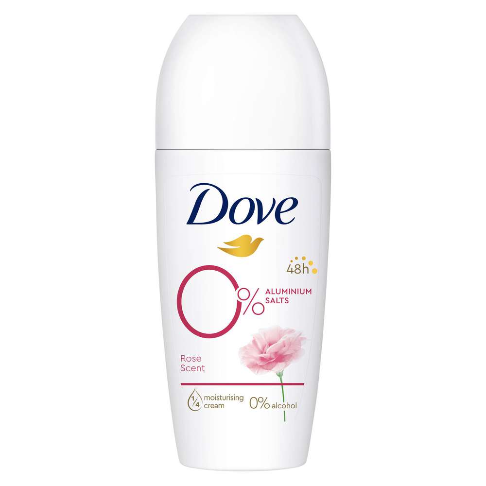 Produktabbildung Dove Deo Roll-On 0% Zink, Rosenduft