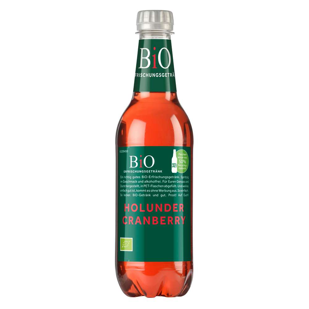 Produktabbildung Oettinger Bio Erfrischungsgetränk, Holunder-Cranberry