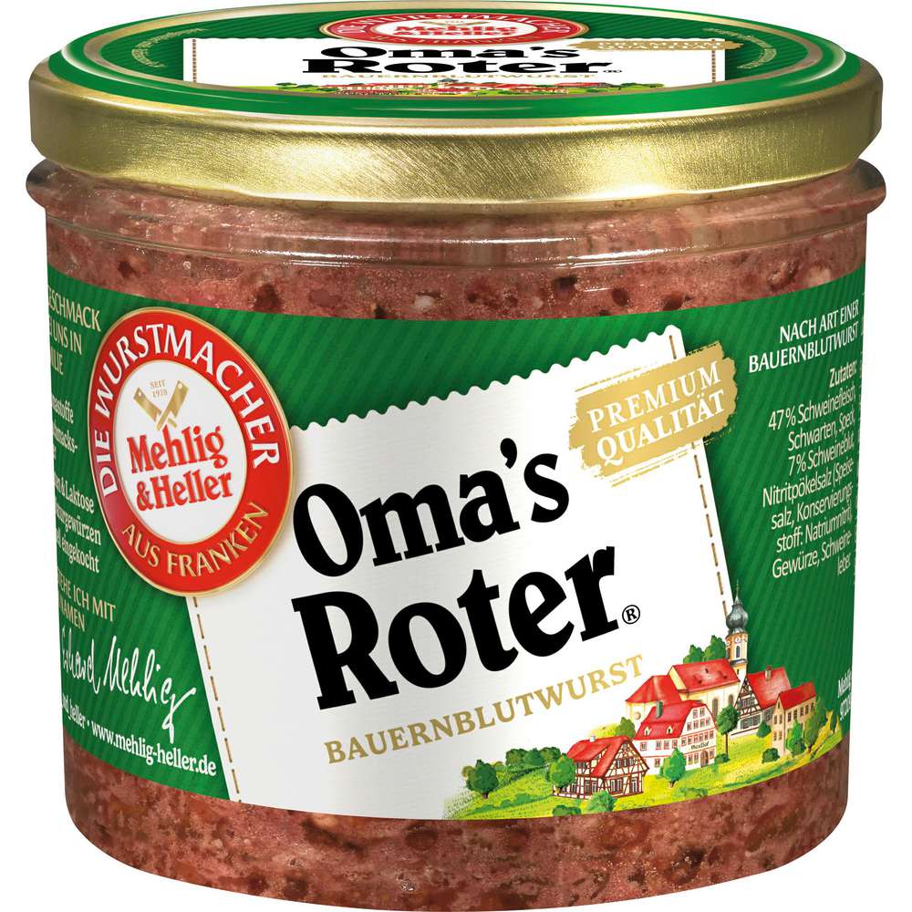 Produktabbildung die Wurstmacher Mehlig & Heller Omas Roter Bauernblutwurst