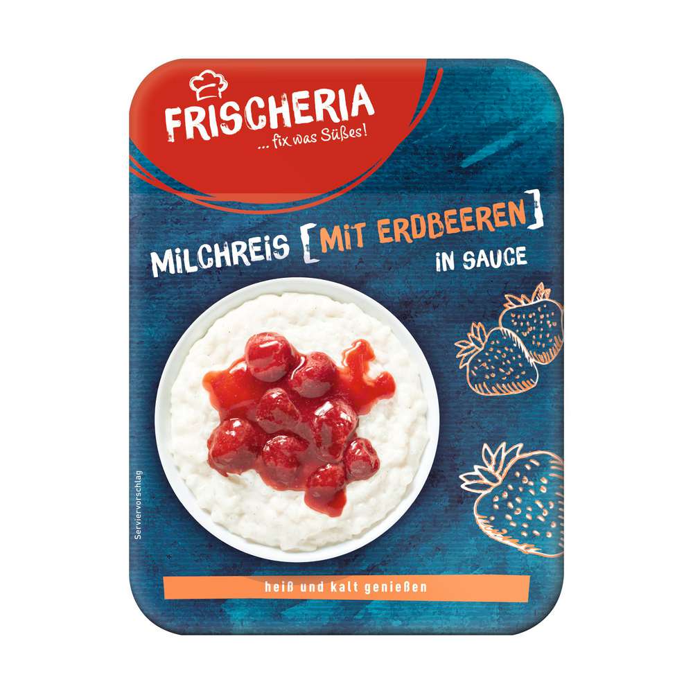 Produktabbildung Frischeria Milchreis mit Erdbeeren