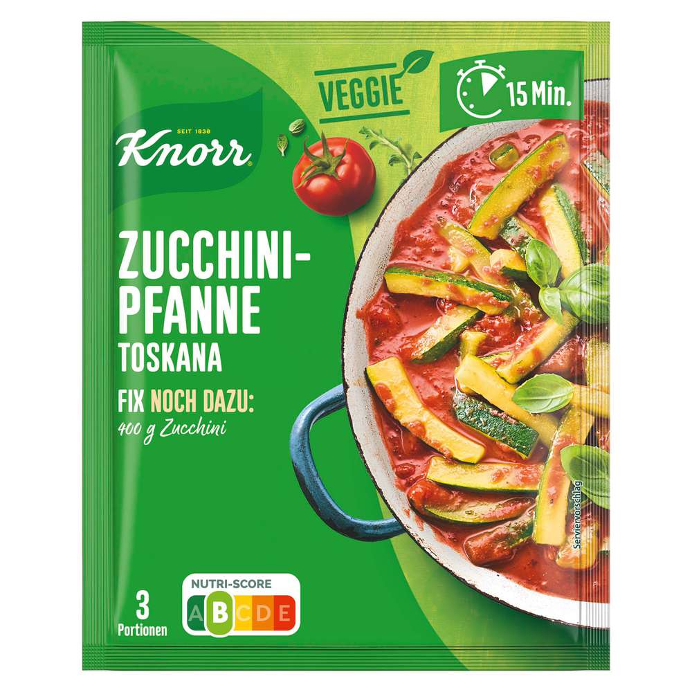 Produktabbildung Knorr Fix Würzmischung, Zucchini-Pfanne Toscana