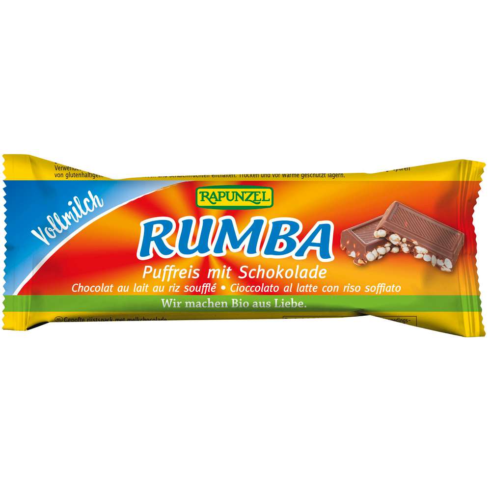 Produktabbildung Rapunzel Puffreis mit Vollmilch Schokolade