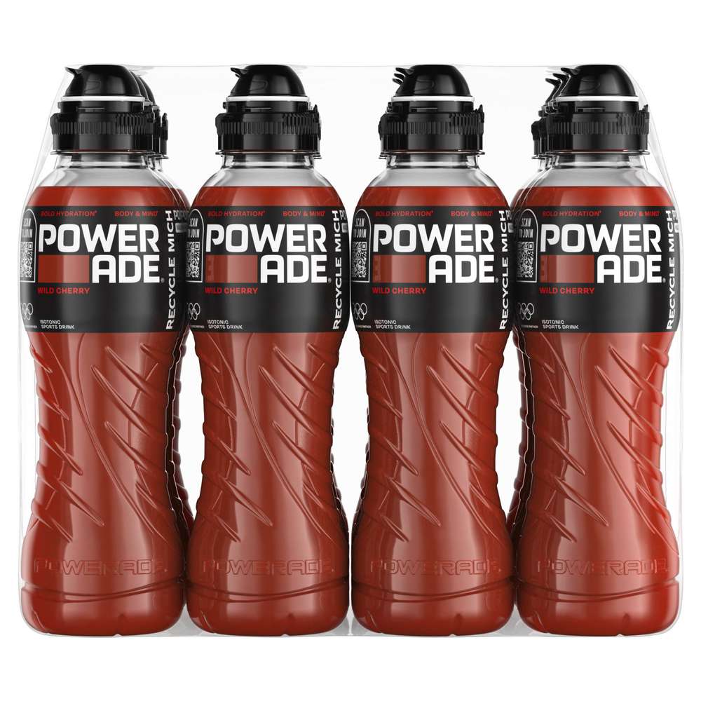 Produktabbildung Powerade Sportgetränk, Wild Cherry (12x 0,500 Liter)