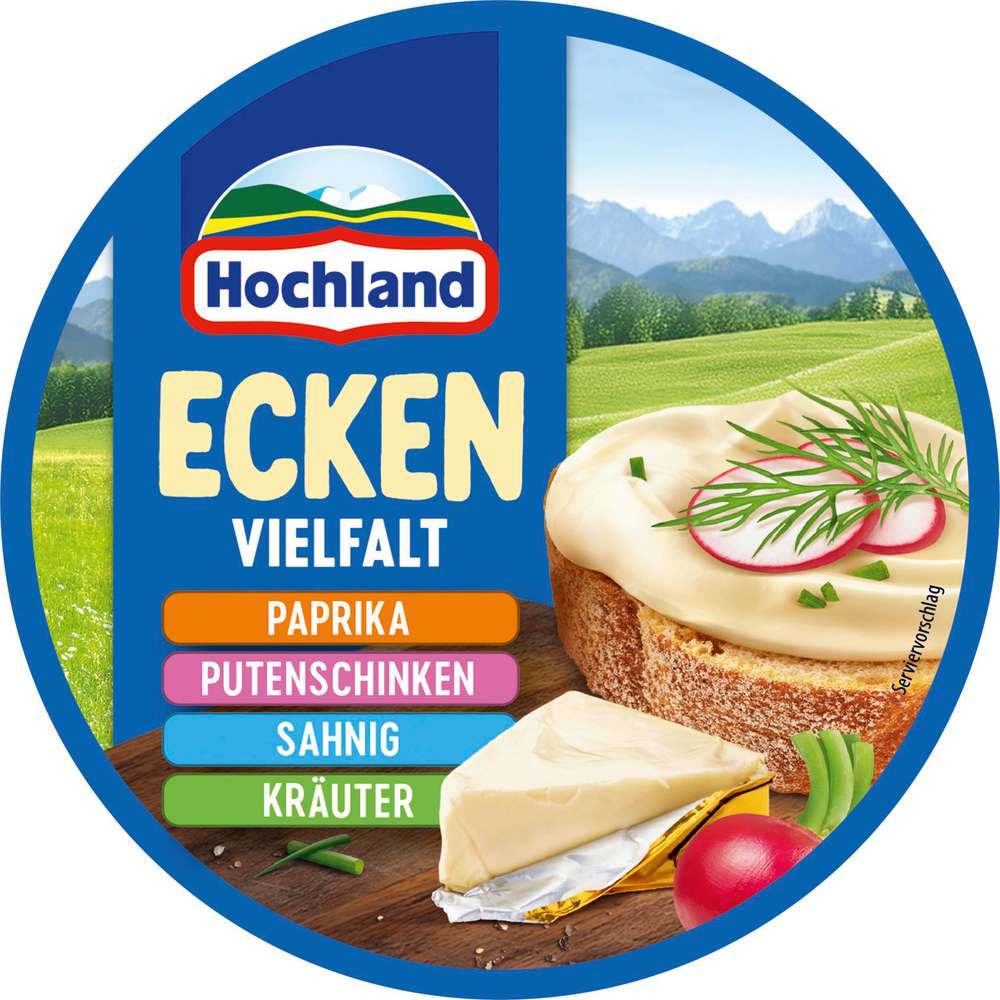 Produktabbildung Hochland Schmelzkäse-Ecken, Vielfalt