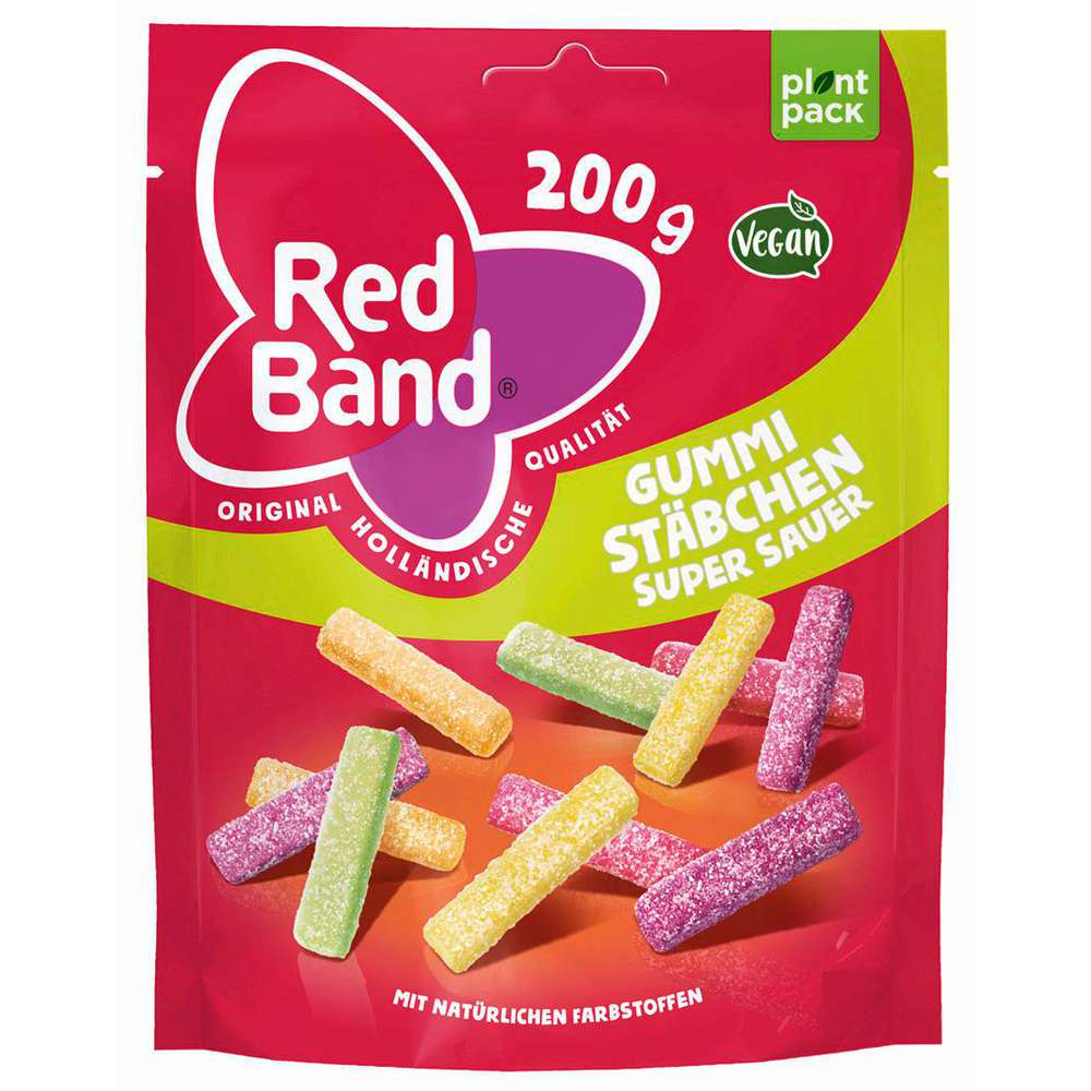 Produktabbildung Red Band Saure Gummi Stäbchen