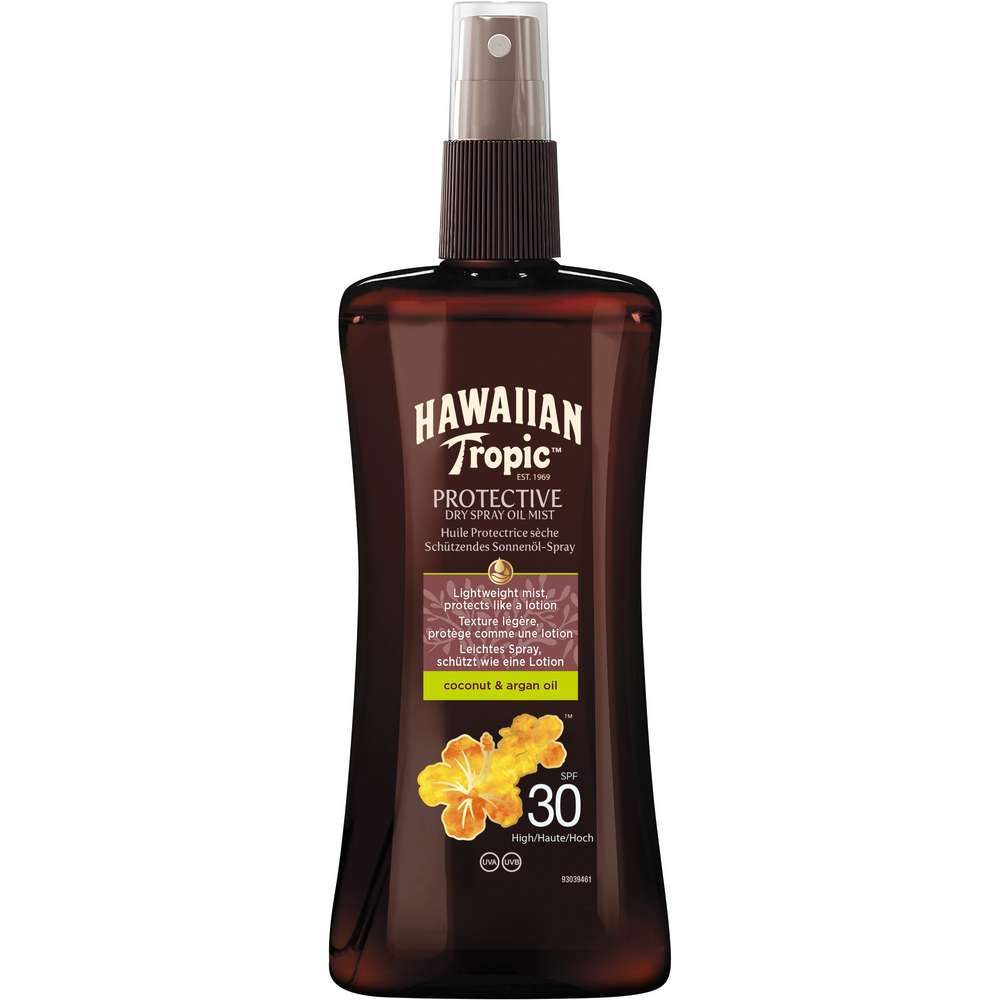 Produktabbildung Hawaiian Tropic Sonnenschutz SPF 30, Dry Oil Spray, Glowing Protection