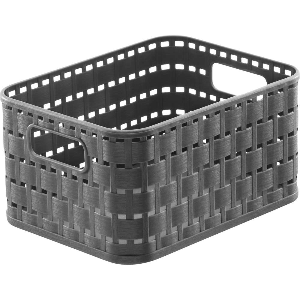 Produktabbildung Rotho Korb A6 Country Anthrazit, 2l
