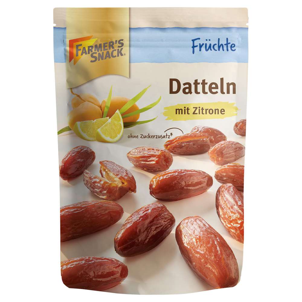 Produktabbildung Farmer's Snack Datteln mit Zitrone