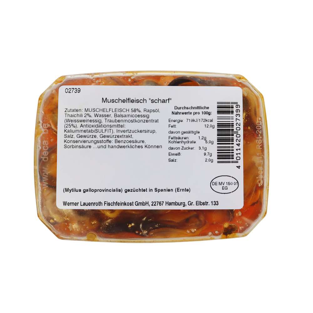 Produktabbildung Werner Lauenroth Muschelfleisch, scharf