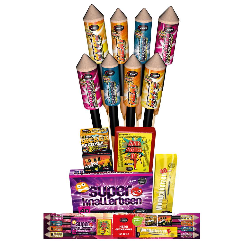Produktabbildung Comet Feuerwerksortiment Hero of the Night