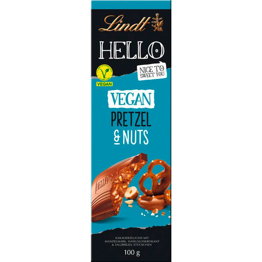 Produktabbildung Lindt Hello Tafelschokolade, Vegan Pretzel