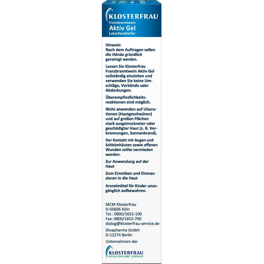 Produktabbildung Klosterfrau Franzbranntwein Gel Latschenkiefer