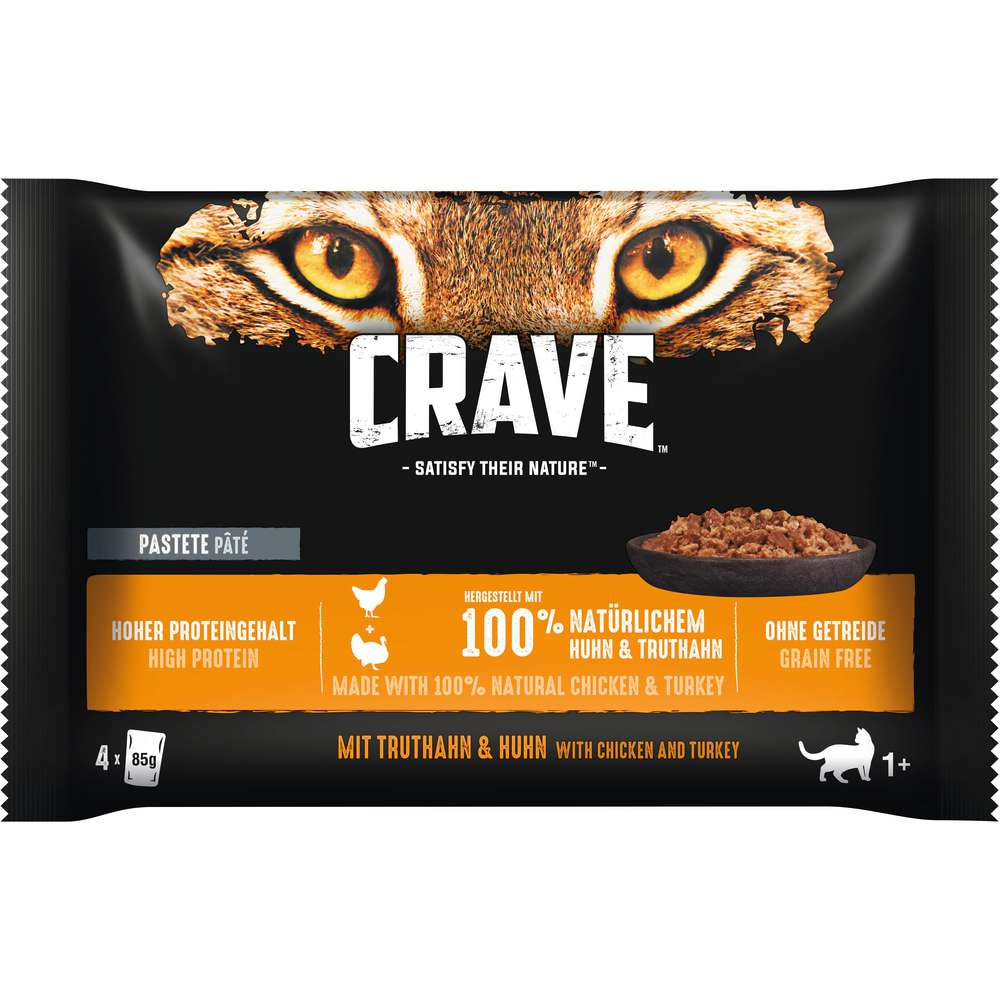Produktabbildung Crave Katzen-Nassfutter Adult, Huhn/Truthahn