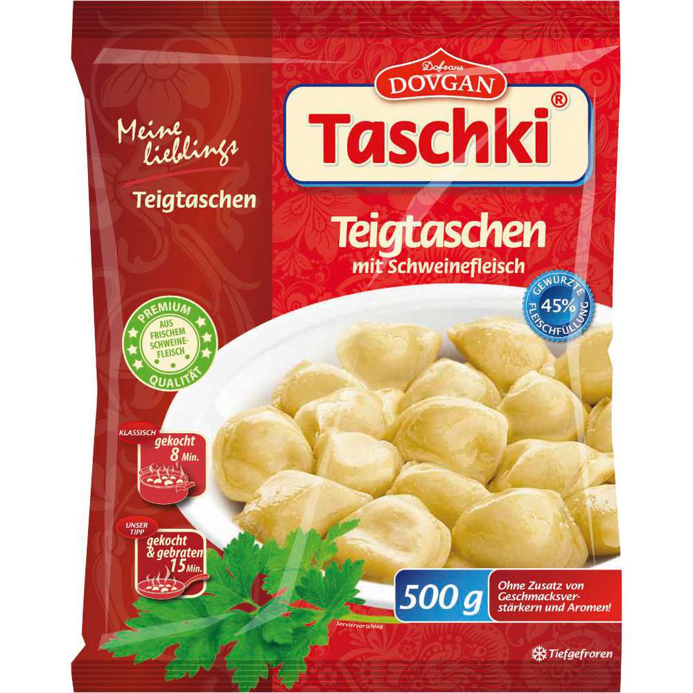 Produktabbildung Taschki Pelmeni mit Schweinefleisch, tiefgekühlt