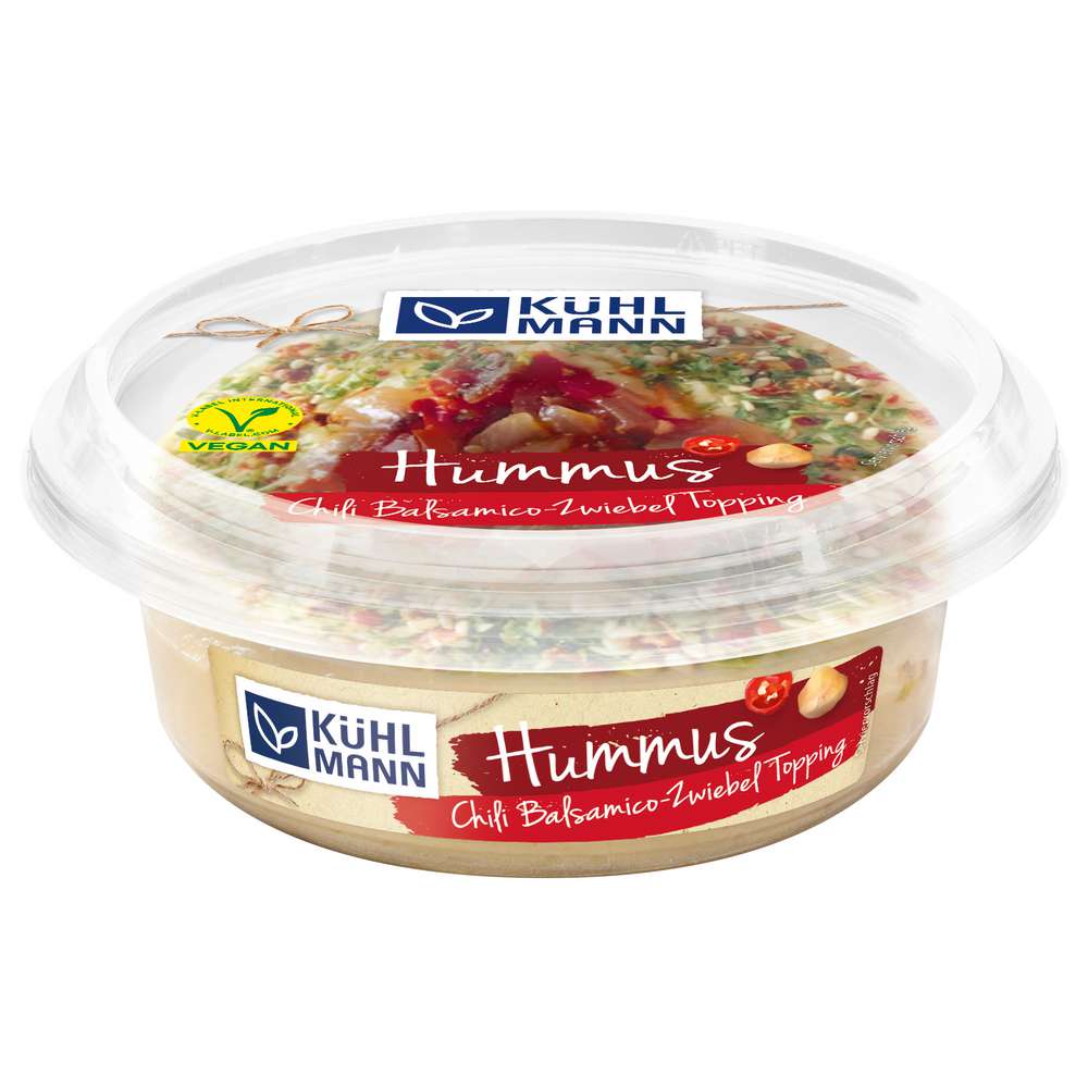 Produktabbildung Kühlmann Hummus Chili Balsamico Zwiebel