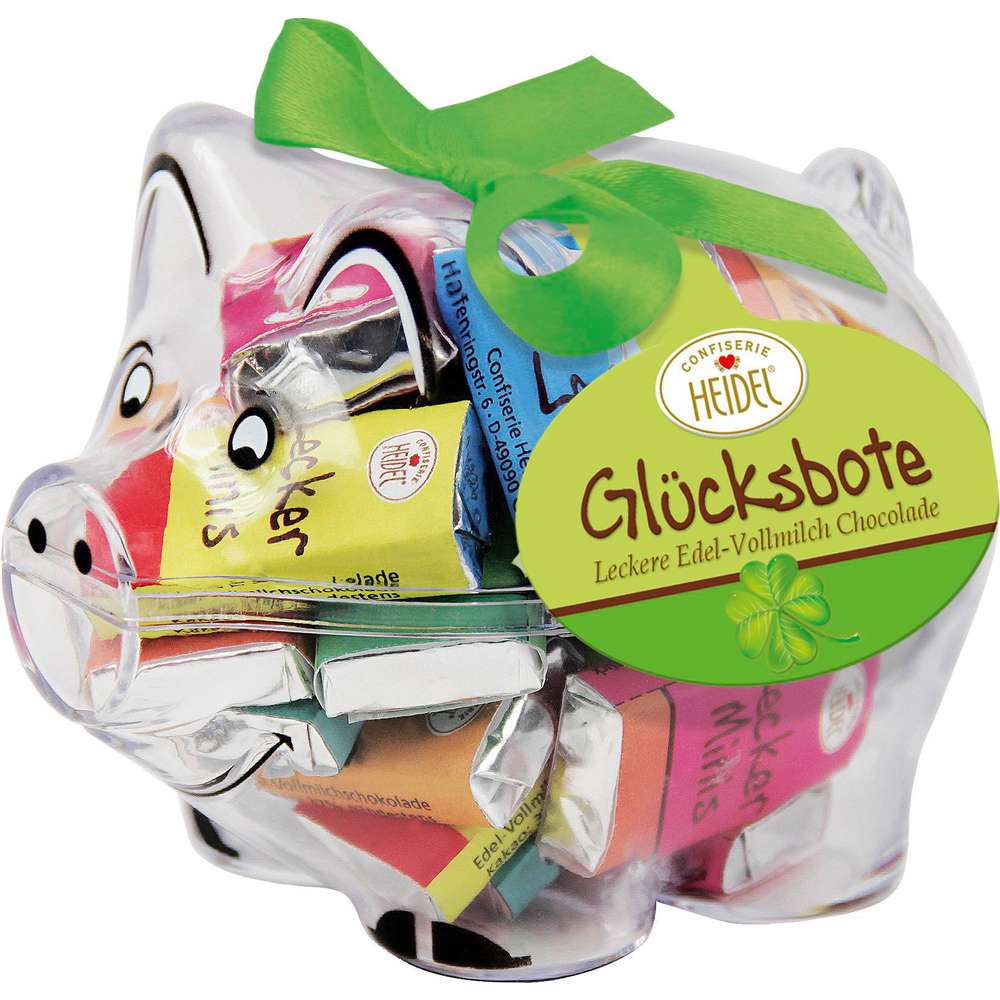 Produktabbildung Confiserie Heidel Glücksbote, Edel-Vollmilch Schokolade