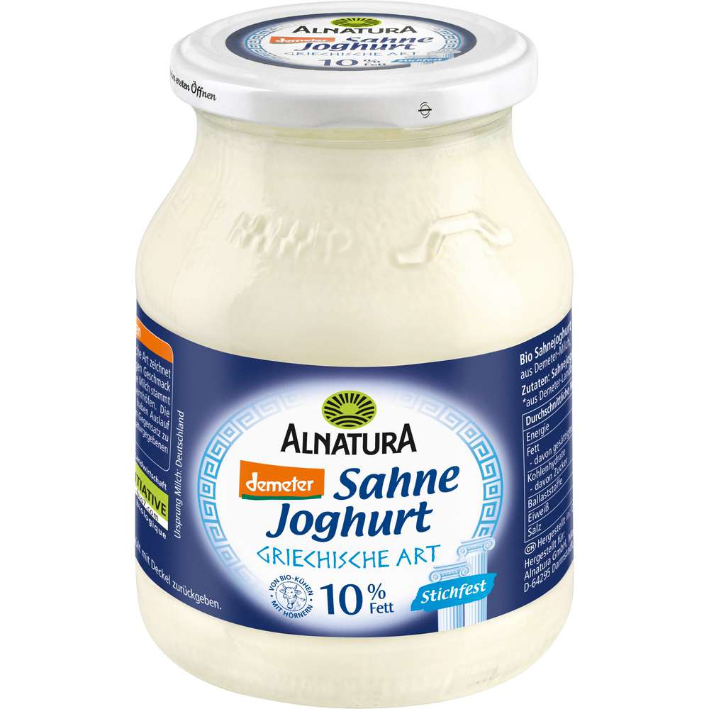 Produktabbildung Alnatura Sahnejoghurt Griechische Art, 10 % Fett