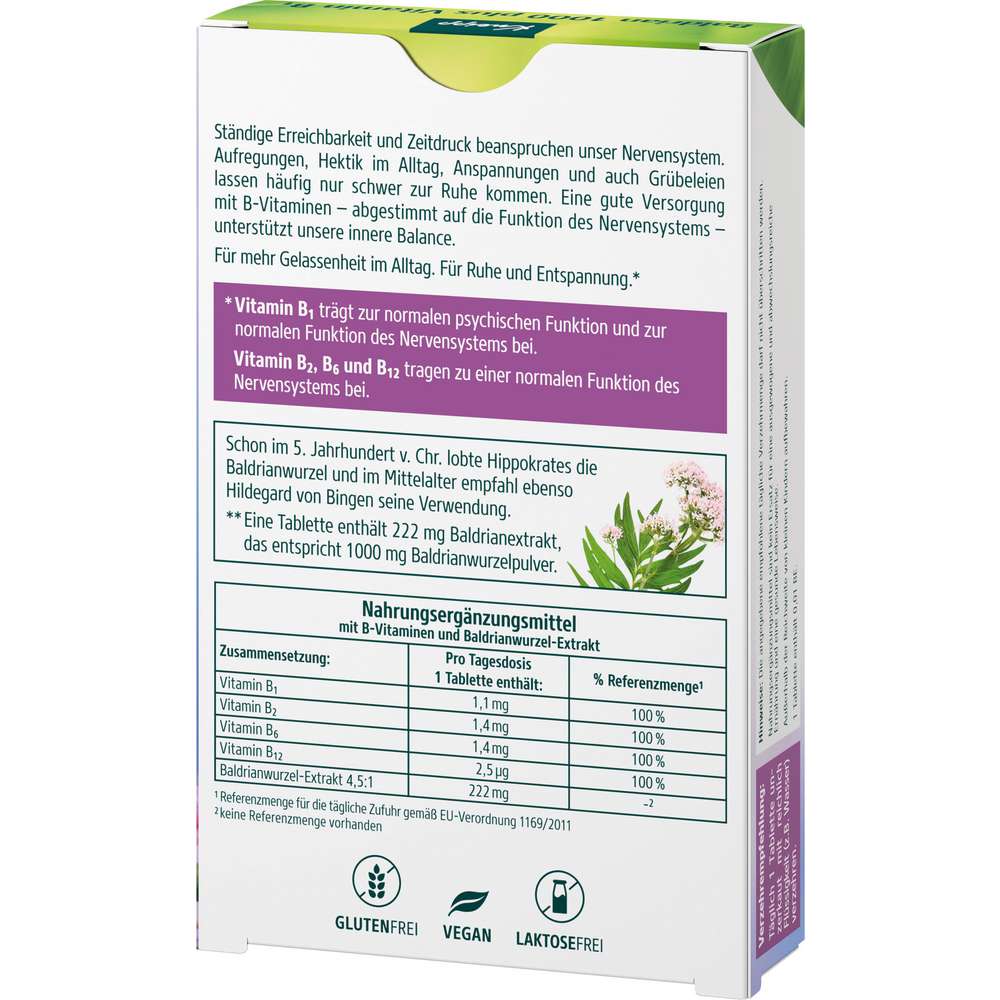 Produktabbildung Kneipp Baldrian 1000 plus Vitamin 1